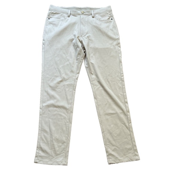 Collars and Co Velocity Pull On Performance Pants Beige Size 34x32